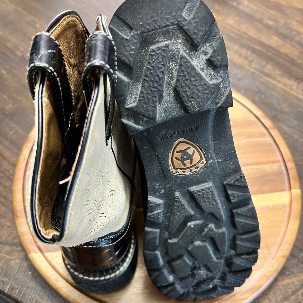Ariat Black and White Cowboy Boots